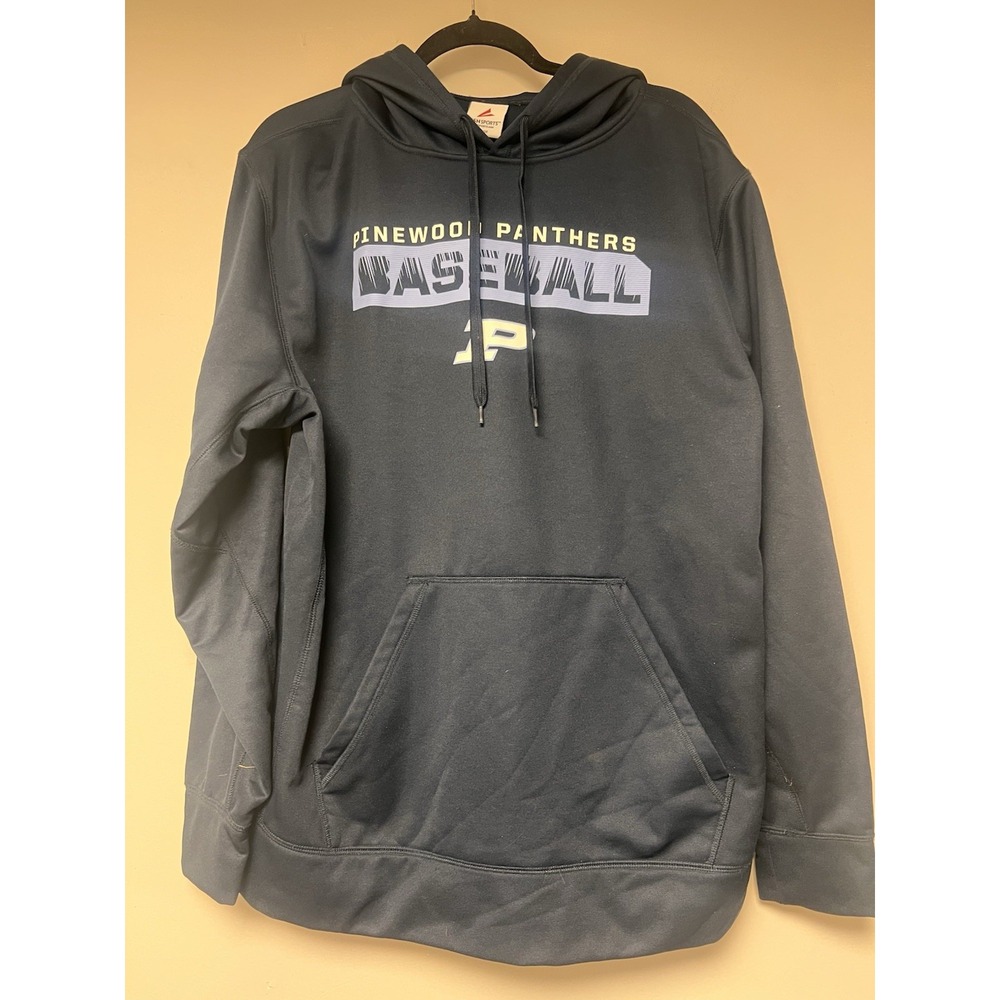 BSN SPORTS Pinewoods Panthers Baseball Men's Navy Blue Hoodie Size L